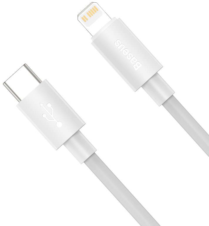 

Кабель интерфейсный Baseus TZCATLZJ-02 Simple Wisdom Data Kit Type-C to Lightning PD 20W (2PCS/Set) 1.5m White (передача данных, питание устройств, ск, TZCATLZJ-02