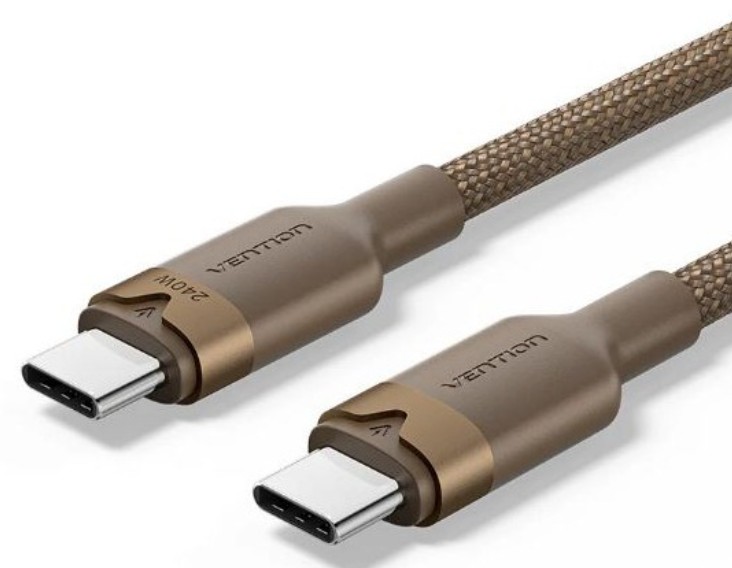 

Кабель Vention TRIJF USB 2.0 CM/CM - 1м. Бронза 5А PD240W, TRIJF