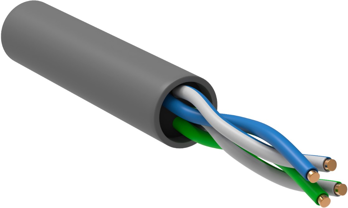 

Кабель витая пара U/UTP 5 кат. 2 пары ITK BC1-C5E02-111-305-G PVC внутренний 305м серый, BC1-C5E02-111-305-G