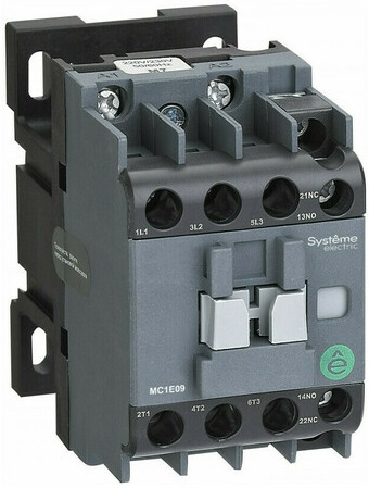 

Контактор Systeme Electric MC1E12Q7 MC1E 3P 12A НО+НЗ 380V/400V 50/60ГЦ (LC1E1210Q5), MC1E12Q7