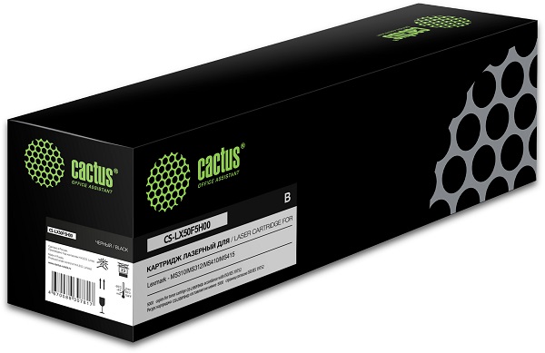 

Картридж Cactus CS-LX50F5H00 лазерный черный (5000стр.) для Lexmark MS310/MS312/MS410/MS415, CS-LX50F5H00