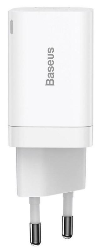 

Зарядное устройство сетевое Baseus CCSUPP-E02 Super Si Pro Quick Charger USB-C, USB-A 30W White, CCSUPP-E02
