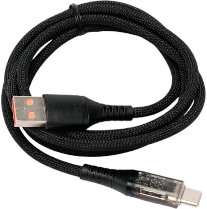 

Кабель USB 2.0 Cablexpert CCP-USB2-AMCM-SCR-1M AM/Type-C, 6A, 66Вт, QC3.0, дисплей, оплетка, медь, 1м, черный, CCP-USB2-AMCM-SCR-1M