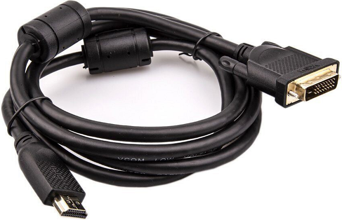 

Кабель интерфейсный HDMI-DVI VCOM CG484GD-1.8M AM/M, CU, 1080P/60Hz, 2F, 1.8м, CG484GD-1.8M