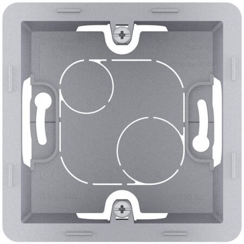 

Коробка Legrand 673982 Inspiria алюминий накладного монтажа - 1 пост, 673982