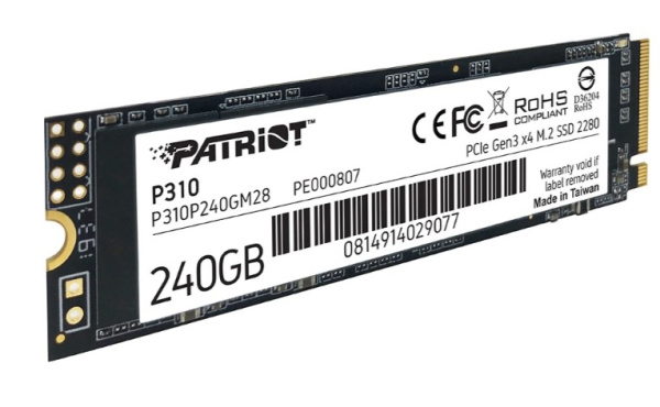 фото Накопитель SSD M.2 2280 Patriot Memory P310 в Уфе 240 ГБ