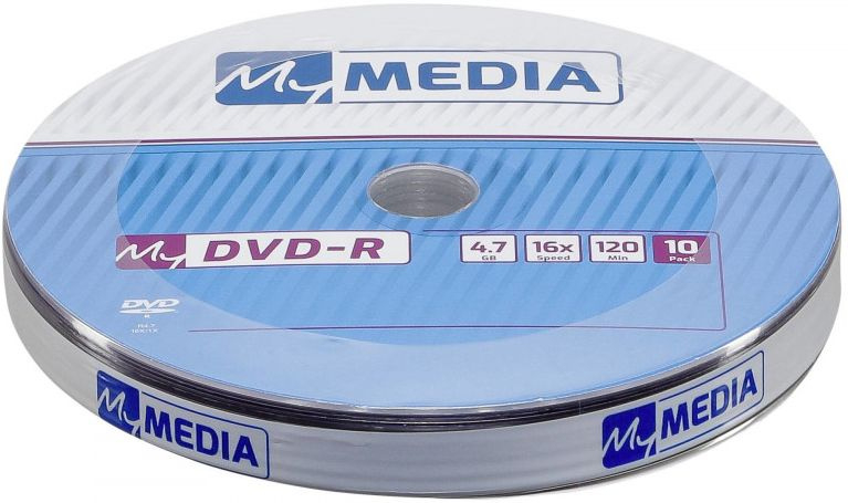 

Диск DVD-R MYMEDIA 69205 4.7Gb 16x Pack wrap (10шт) (1545333), 69205