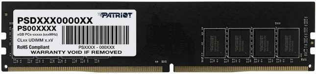 

Модуль памяти DDR4 8GB Patriot PSD48G26662 Signature PC4-21300 2666MHz CL19 288-pin 1.2В Ret, PSD48G26662