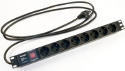 фото Блок розеток 19, 8 розеток  Hyperline SHE19-8SH-S-2.5EU