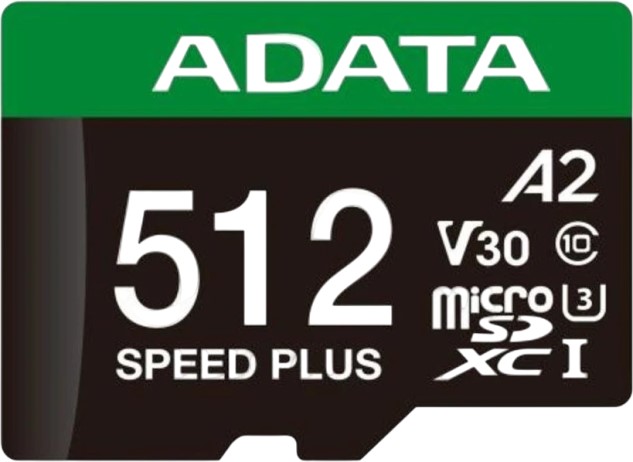 

Карта памяти MicroSDXC 512GB ADATA UD512GUI3V30A2SP-RA1 Class 10 UHS-I U3 V30 A2 180/160MB/s (SD адаптер), UD512GUI3V30A2SP-RA1