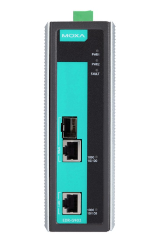 

Маршрутизатор промышленный MOXA EDR-G902 1xWAN combo SFP, Firewall/NAT, 10 VPN Tunnels, EDR-G902