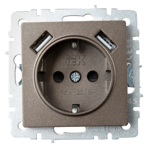 фото Розетка с заземлением  IEK BR-R14-16-U21-D21-K45 в Омске