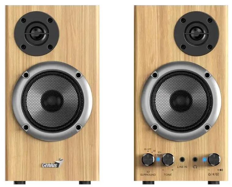 

Компьютерная акустика Genius SP-HF520BT 31730054403 bluetooth, цвет: светлое дерево, SP-HF520BT