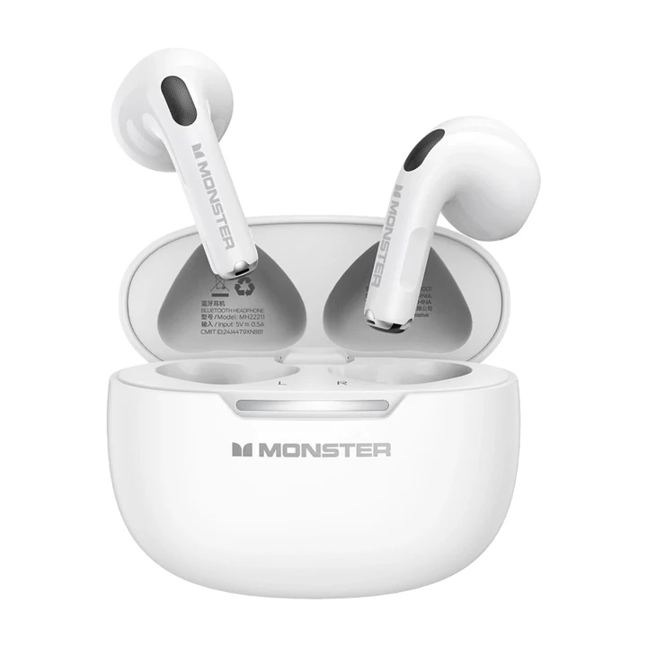 

Наушники беспроводные Monster N-Lite 208 MH22211 137257-03 TWS, белые, N-Lite 208 MH22211