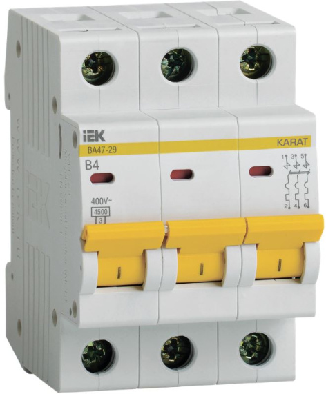 Изображение товара Автоматический выключатель IEK MVA20-3-004-B