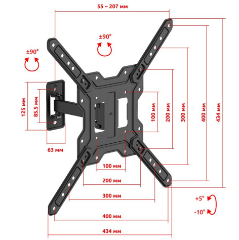 фото Кронштейн для телевизора UNITEKI FM1503EB