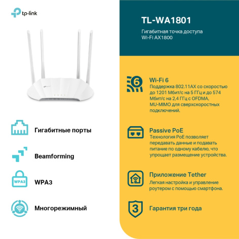 фото Точка доступа TP-LINK TL-WA1801 в Красноярске