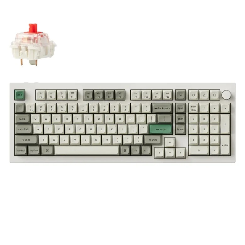 

Клавиатура Wireless Keychron Q5 Max Q5M-P1-RU Shell White, Red св., Q5 Max
