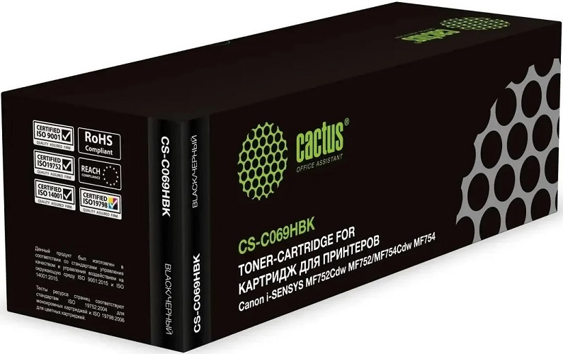 

Картридж лазерный Cactus 069HBK черный (12000стр.) для Canon I_sensys LBP673CDW/MF754CDW/MF752CDW/imageCLASS MF756Cx/LBP674CDW/MF753CDW/MF751CDW, 069HBK