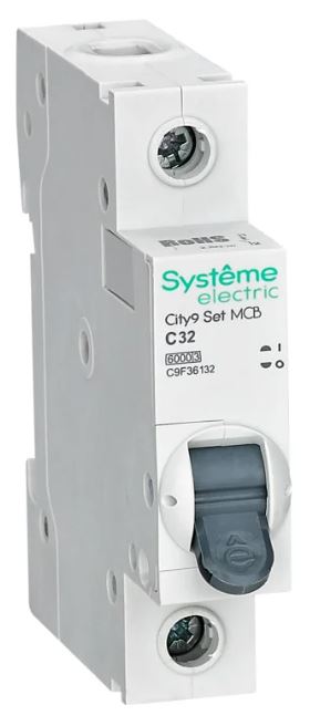 

Автоматический выключатель Systeme Electric C9F36132 City9 Set С 32А 1P 6kA 230В, C9F36132