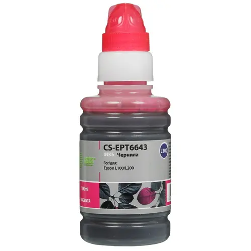 

Чернила Cactus CS-EPT6643 для Epson L100, пурпурные, 100ml, CS-EPT6643