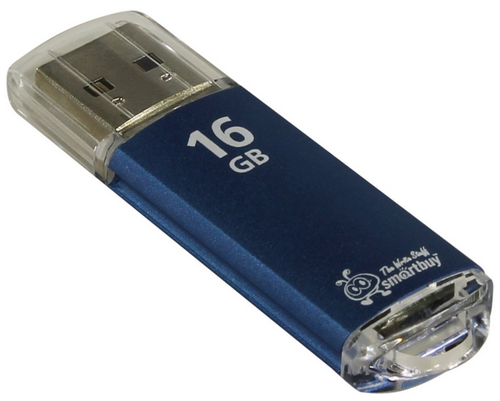 

Накопитель USB 2.0 16GB SmartBuy SB16GBVC-B V-Cut голубой, SB16GBVC-B