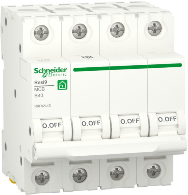 

Автоматический выключатель Schneider Electric RESI9 R9F02440 (B) 40А 4P 6000A, RESI9