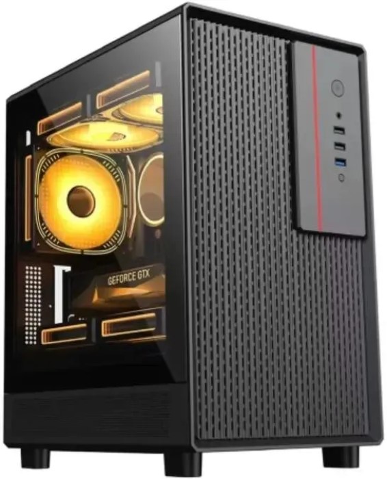 

Корпус mATX ACCORD M3301 черный, без БП, боковая панель из закленного стекла, USB 2.0, USB 3.0, USB 3.1, USB Type-C, audio, M3301
