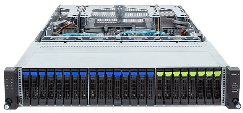 

Серверная платформа 2U GIGABYTE R283-S92-AAJ3 (2*LGA4677, C741, 32*DDR5 (5600), 8*2.5" Gen4 NVMe HS, 16*2.5" SATA/SAS HS, 8*PCIE, 2*Glan, Mlan, 2000W, R283-S92-AAJ3