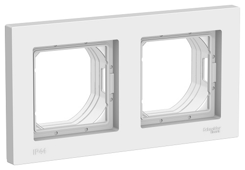 

Рамка Schneider Electric ATN440102 AtlasDesign AQUA, 2-постовая, IP44, белая, ATN440102