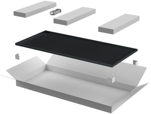 Изображение товара Металлическая дверь для шкафов LINEA N 28U, черная, ITK LN05-28U8X-DM