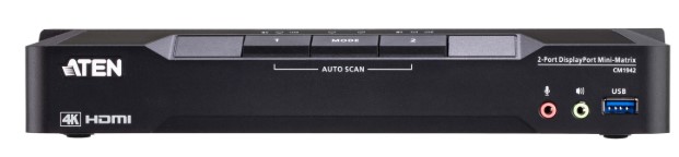 

Переключатель KVM Aten CM1942-AT-G 2-портовый 4K DisplayPort с поддержкой Boundles Switching и различных двухмониторных конфигураций, CM1942-AT-G