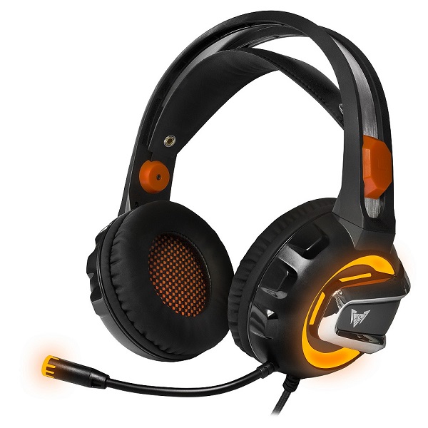 

Гарнитура проводная Crown CMGH-3103 CM000003084 black/orange, Virtual sound 7.1, USB, 20Гц-20000Гц, 3.2м, с подсветкой и вибрацией, рег. громкости, ми, CMGH-3103