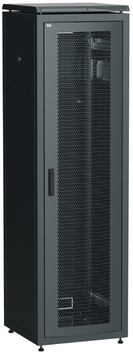 

Шкаф напольный 19", 47U ITK LN05-47U66-P LINEA N 47U 600х600мм перфорированная передняя дверь, черный, LN05-47U66-P