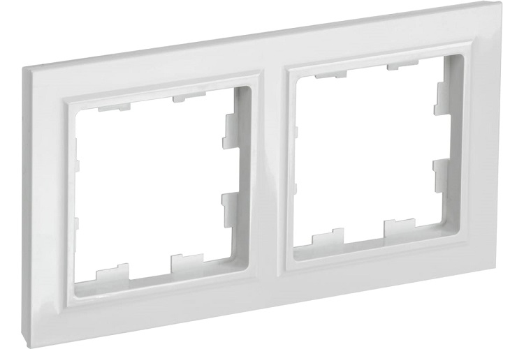 

Рамка IEK BR-M22-K01 2-м BRITE РУ-2-БрБ белая, BR-M22-K01