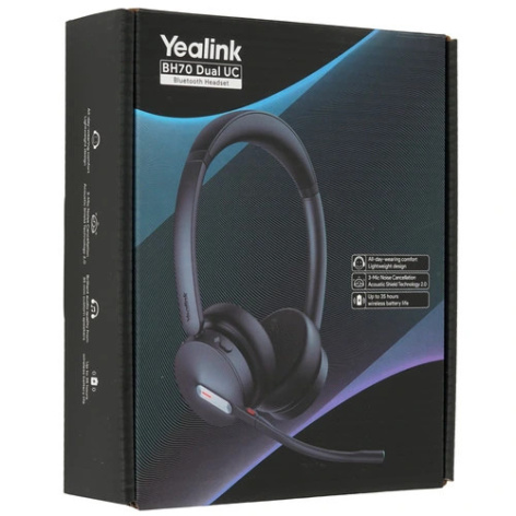 фото Беспроводные наушники Yealink BH70 Dual UC USB-C/A, Bluetooth, Накладные, Черный, [BH70 Dual UC USB-C/A] в Нижнем Новгороде