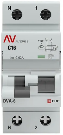 фото Автомат дифференциальный EKF rcbo6-1pn-16C-10-a-av в Уфе