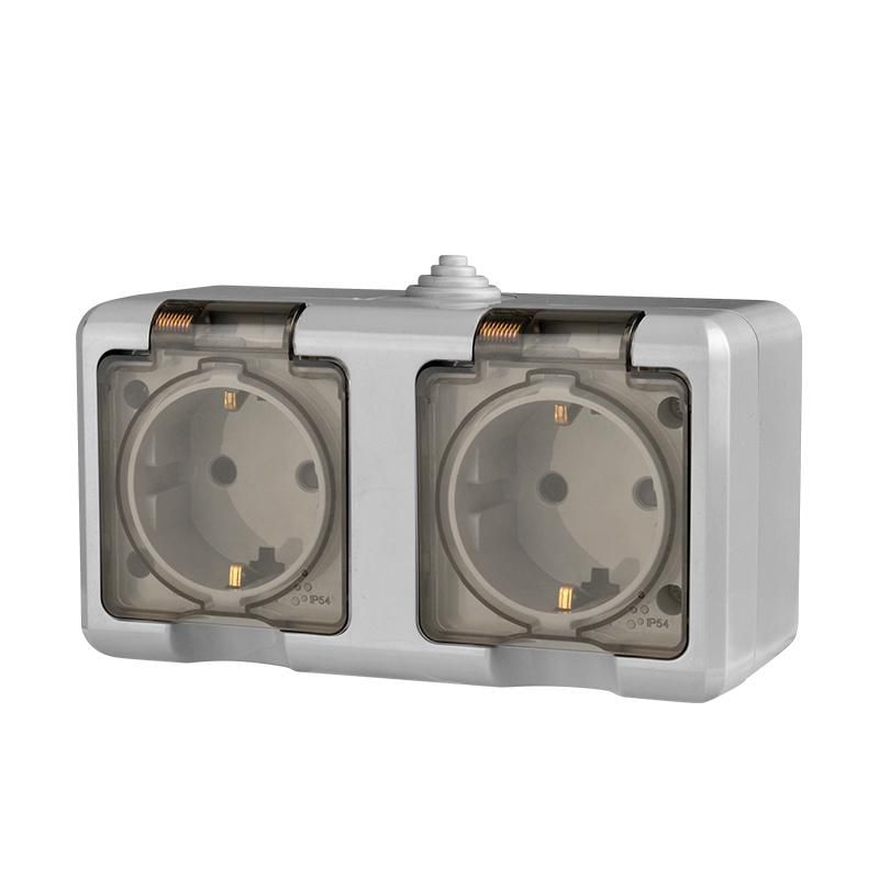 

Розетка TOKOV ELECTRIC TKL-DT-R2Z-C06T-IP54 2-м ОП Dita 16А IP54 250В с заземл. с прозр. крышкой сер, TKL-DT-R2Z-C06T-IP54