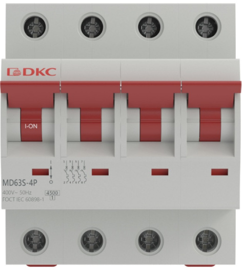 фото Автоматический выключатель модульный DKC MD63S-4PC25