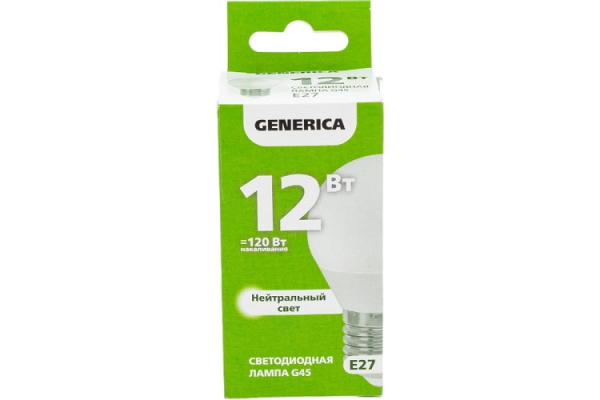 фото Лампа светодиодная GENERICA LL-G45-12-230-40-E27-G в Уфе