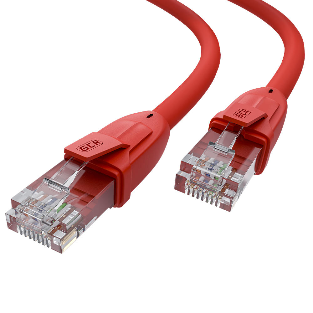

Кабель патч-корд U/UTP 6 кат. 5м GCR GCR-52531 прямой, 24 AWG, литой, ethernet high speed, RJ45, T568B, красный, GCR-52531