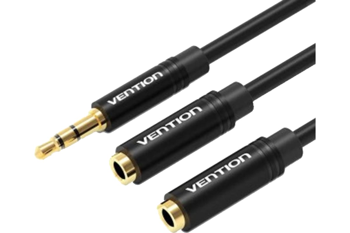 

МФУ BBWBY Переходник-разветвитель Vention гибкий Jack 3.5 mm M/Jack 3.5 mm F x 2 - 0.3м, BBWBY
