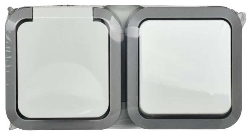 

Блок IEK TS-G10-6-55-V-K41 TORS розетка с заземлением + выключатель одноклавишный гор. 16А IP55 TS242, серо-белый, TS-G10-6-55-V-K41