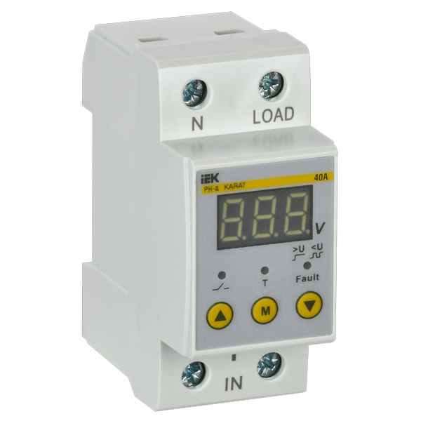

Реле напряжения IEK IVR21-1-40 РН-д однофазное 36мм 40А, IVR21-1-40