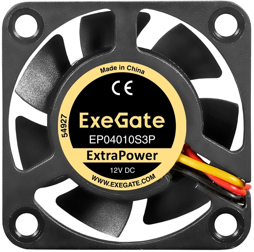

Вентилятор для корпуса Exegate ExtraPower EP04010S3P EX295217RUS 40x40x10 mm, 7500rpm, 4.7CFM, 36dBa, 3-pin, ExtraPower EP04010S3P