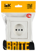 фото Розетка без заземления в сборе  IEK BR-R10-10-K01-F