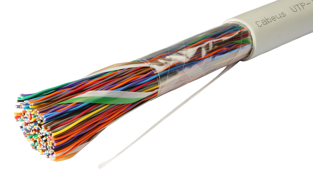 

Кабель витая пара U/UTP 3 кат. 50 пар Cabeus UTP-50P-Cat.3-IN 24AWG(0.47 мм), медь, одножильный (solid), внутренний, PVC, нг(A)-LS, серый, цена за мет, UTP-50P-Cat.3-IN