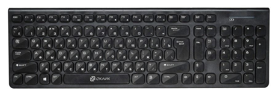 

Клавиатура Oklick 880S черный USB беспроводная slim Multimedia, 880S