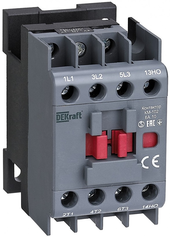 

Контактор DEKraft 22055DEK 6А 36В АС3 АС4 1НО КМ-102, 22055DEK