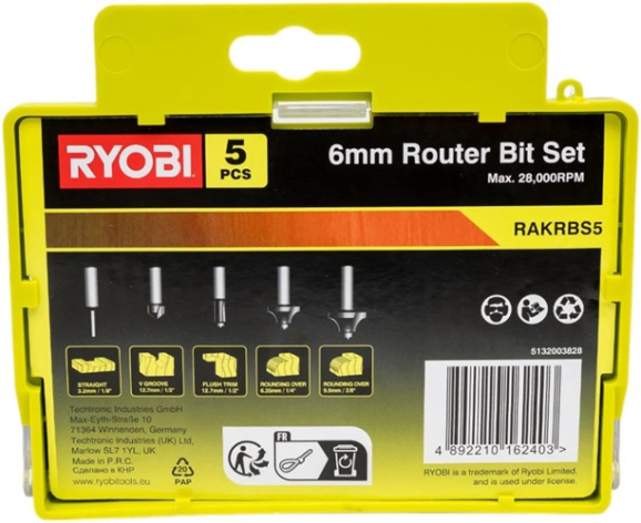 фото Набор фрез  Ryobi RAKRBS5 в Санкт-Петербургe